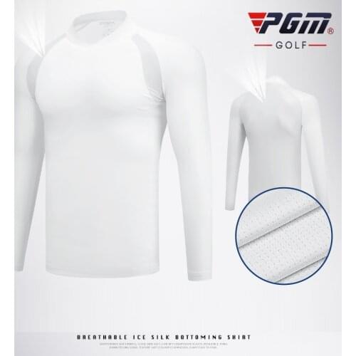 PGM Men Sunsreen Top Shirt Summer Ice Compression Women Long Sleeve Tshirt Dry Fit Anti-UV Golf Shirt Clothes
