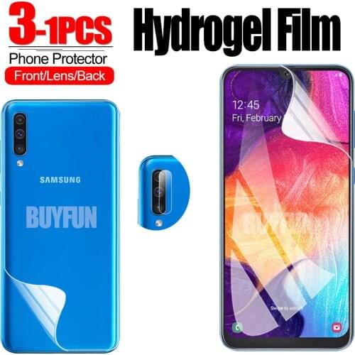 Hydrogel Film 1-3pcs For Samsung Galaxy A50 A505F Camera Screen Protective Film For Samsung a50 a 50 a505f samsang Screen film