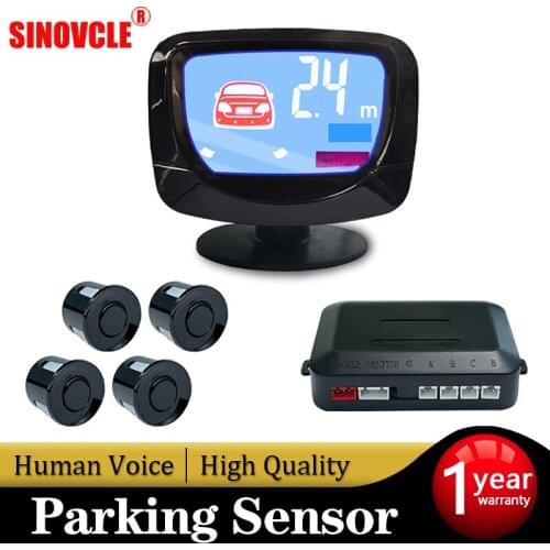 Hippcron Parking Sensor For Car With Auto Parktronic Reverse LED Monitor 4 Sensors Radar Detector System Backlight Display