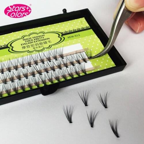 Stars Colors 10 Roots imitation mink false eyelash Grafted hair silkrealistic Fake Eyelash plant natural soft thick