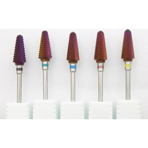 Easy Nail Purple Carbide Nail Drill Bits 3/32" Tornado Carbide Bit Milling Cutters For Manicure Pedicure Nails Accessories Tools