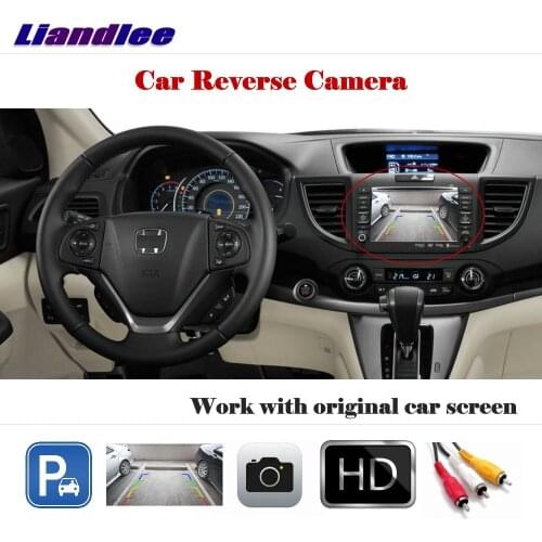 Liandlee Auto Reverse Rear Camera For Honda CR-V/CRV 2013-2015 / HD CCD Back Parking Camera Work with Car Factory Screen