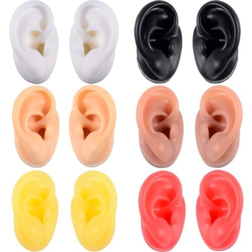 Soft Silicone Ear Model For hearing aid 1:1 human Ear ear model simulation display props teaching tools Jewelry display Earrings
