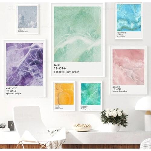 Marble Texture Minimalism Pantone Nordic Posters Home Decoration Color Canvas Painting Fashion Wall Pictures for Living Room