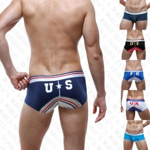 SEOBEAN Mens COUNTRY FLAG COTTON boxer Underwear ropa interior hombre Intimates jockstrap lingerie homme calecon pajama shorts