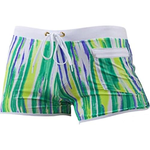 Men Stylish Lining Stripes Men Swim Trucks Swimwear Shorts Lining for Surfing