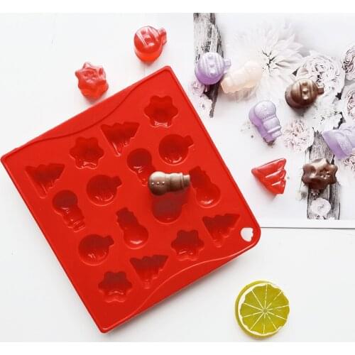 New Christmas Silicone Chocolate Cake Biscuit Mold Mousse Mould 3D DIY Snowman Handmade Tree Kitchen Baking Tools Accessories