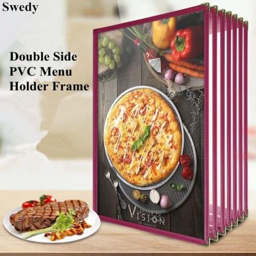A4 Menu Covers 8.5 x 11 Inch Menu Paper Holder PVC Poster Holder Two Clear Viewing Surfaces Restaurant Menu Covers Book Frame