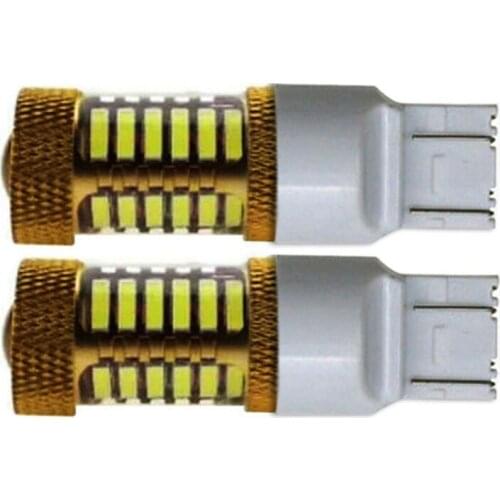 Wholesale 100piece T20 W21W canbus LED W21/5W 7443 Bulb 580 Car lamp 7014 24smd Brake Light 12V Lamp tail Signal for car styling