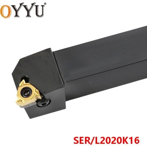 OYYU SER2020K16 SEL2020K16 Turning Tool Holder SER SER2020 SEL2020 CNC Carbide Insert Arbor Cutting Lathe Cutter use 16ER/IR