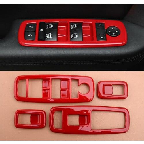 Car Window Lift Switch Panel Cover Trim Fit For Jeep Grand Cherokee 2011 2012 2013 2014 2015 2016 2017 2018 2019 2020 LHD