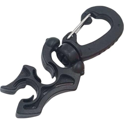 Underwater Diving Regulator Hose Plastic Double Hose Holder Retainer With Rotatable Snap Clip Buckle Hook