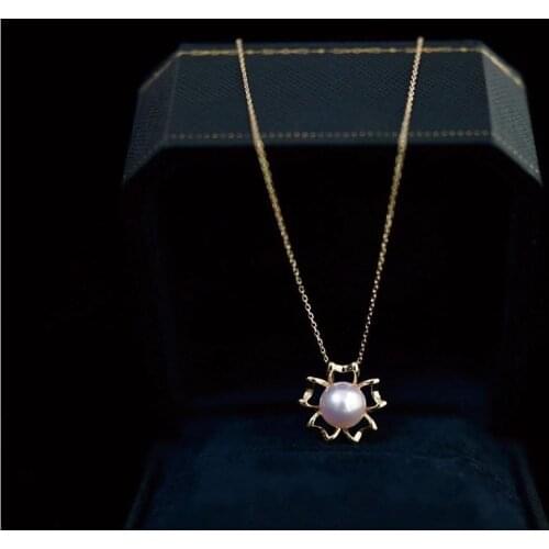 Flower Jewelry 925 Sterling Silver Pendant Base Settings Mountings Findings Parts for Pearl Crystal Jade Agate 5pcs/lot