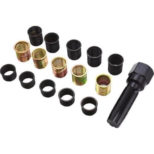 16pcs/set Tap Automobiles Maintance Professional For Spark Plug Auto Tool Steel Thread Repair Kit Restore Rethreading Vehicle