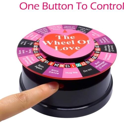 Electric Sex Game Table Set for Couples for Erotic Games and Foreplay Luminous Romantic 10.5*5cm Electric Taste Turntable