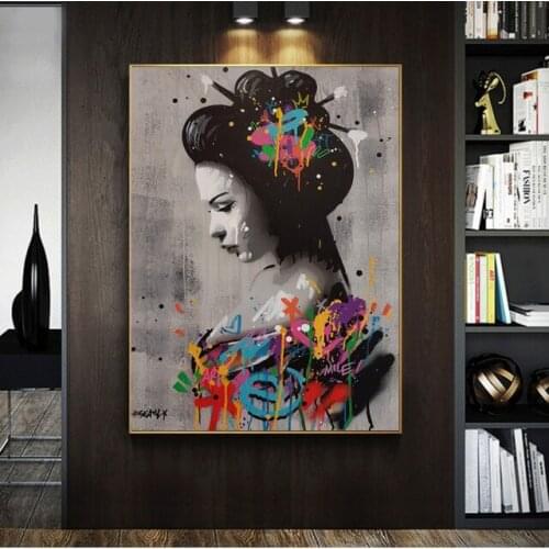 Nordic Modern Home Decor Girl Art Painting Picture for Bedroom Living Room Decoration Canvas Wall Creative Art Postes And Prints