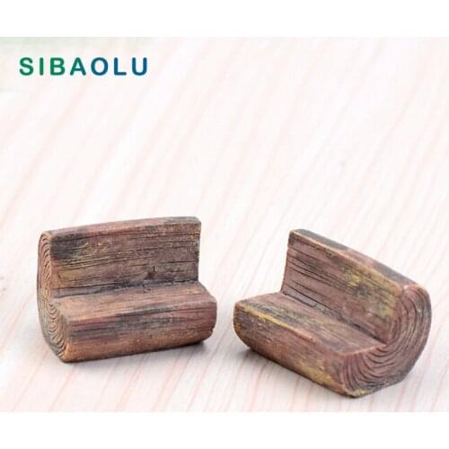 Stump Stool Figurine Miniature Statue Decoration For mini fairy garden Micro Cartoon animal Plant Building resin craft TNB057