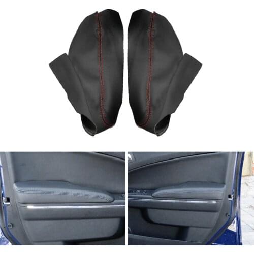 Car-styling Micro Leather Front 2 Door Armrest Panel Cover Trim For Dodge Charger 2011 2012 2013 2014 2015 2016 2017 2018 2019