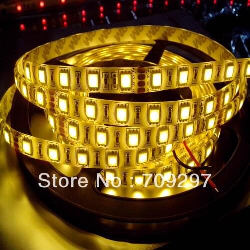 FREE DHL/FEDEX DC 24V 100m/lot, 300LED white/warm white/blue/green/red/RGB IP65 waterproof SMD 5050 LED strip light 60LEDs/m 98