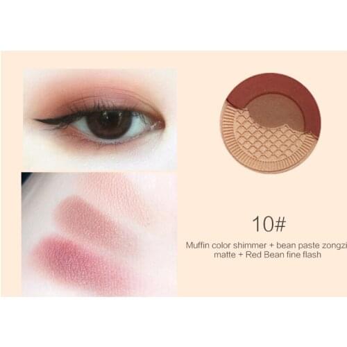 Biscuit 3 Color Matte Pearlescent Earth Color Eyeshadow Eye Makeup Long-lasting Shimmer Baking Glitter Eye Shadow Palette TSLM2