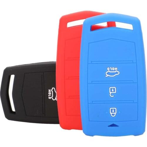 Kutery 10PCS/LOT Smart Remote Coloful Silicone Rubber Car Key Cover Shell For Hyundai Genesis 3 Buttons Protector Replacement