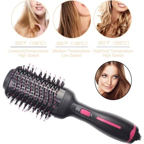 Unique Hot Air Brush Oval Brush Blow Dryer Styling for Straightening Curling