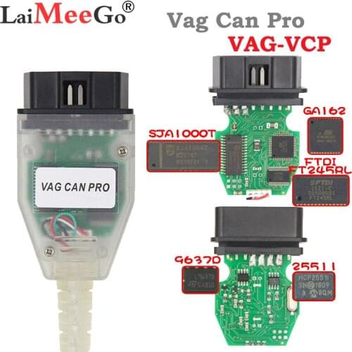 VAG CAN PRO V5.5.1 with FTDI FT245RL Chip VCP OBD2 Diagnostic Interface USB Cable Support Can Bus UDS K Line Works for AUDI/VW