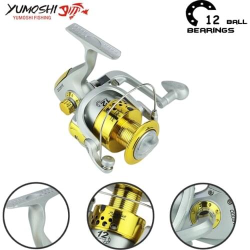Yumoshi Ef1000-7000 10bb 5.5:1 Metal Spinning Fishing Reels Wheel Reel Wheel Molinete Feeder Carp Carretilha de pesca shimano