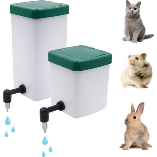 1Set Rabbit Drinking Water Bottle Bucket 500/1000Ml Water Nipple Bottle for Hamster Bunny Pet Cage Drinker Equipments