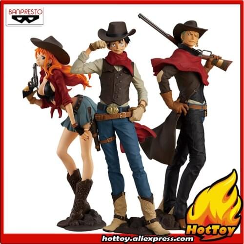 100% Original Banpresto TREASURE CRUISE WORLD JOURNEY vol.1 Collection Figure - MONKEY D LUFFY + NAMI + RORONOA ZORO "ONE PIECE"