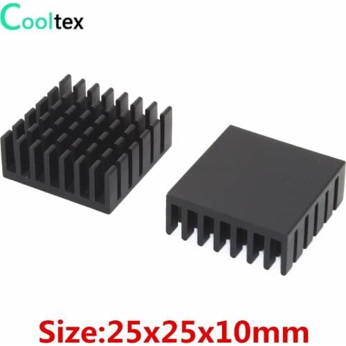 20pcs 25x25x10mm Aluminum Heatsink heat sink radiator for Electronic 3D printer Chip VGA RAM IC LED COOLER cooling