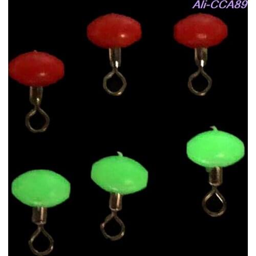 20pcs Cross-Line Swivels & Bead T Shape Pulley Slide Rig Connector Luminous Green Saltwater Fishing Terminal Tackle New Arrival