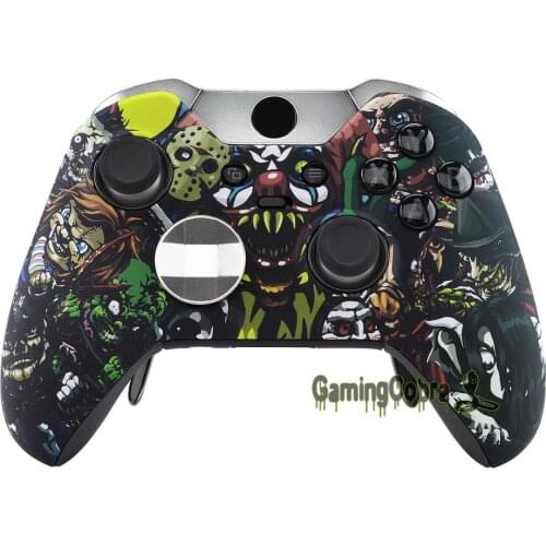 Custom Scare Party Patterned Soft Touch Upper Front Shell Housing Case Kit for Xbox One Elite Controller Model 1698
