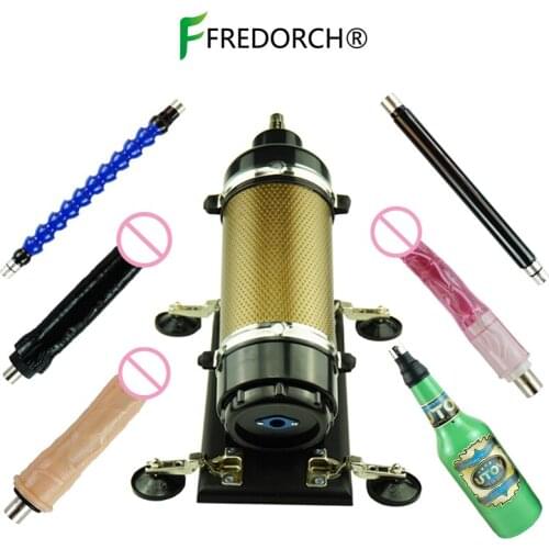 Black and Gold Adult Vibrator Automatic Sex Machine for Men and Woman Masturbation Love Machine with Dildo Attachment Sex Toys