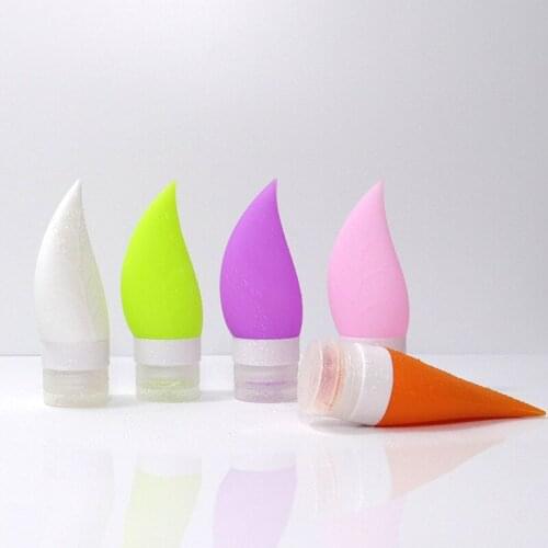1pc Cosmetics Sub Bottling Leaf Shaped Silicone Travel Suit Shampoo Bath Gel Empty Bottle Skin Care Sub Bottling Refillable