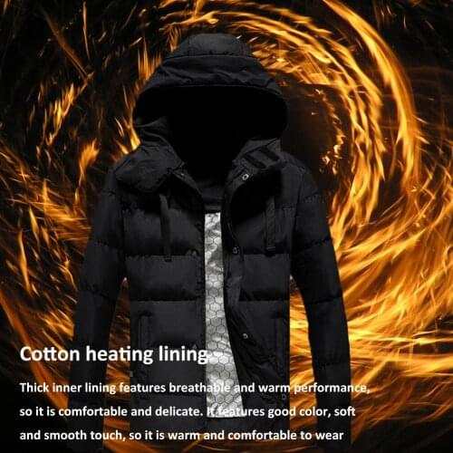 High Quality Heated Jackets Vest Down Cotton Mens Women Outdoor Coat USB Electric Heating Hooded Jacket Warm Winter Thermal Coat