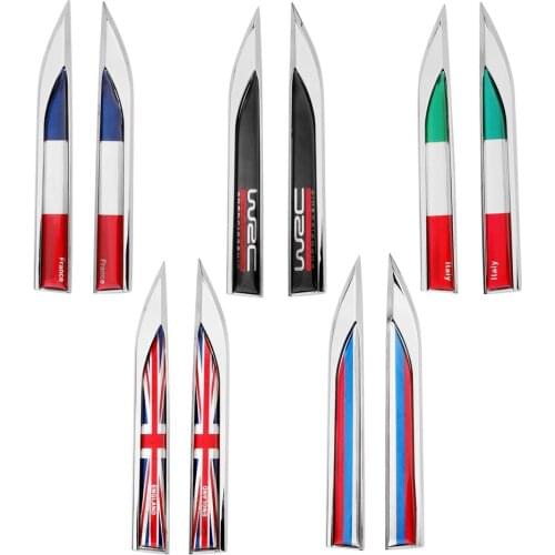 LEEPEE Car Sticker Motorcycle Auto Stickers and Decals Car Side Fender Stickers Italy England France Russia Flag Car-styling