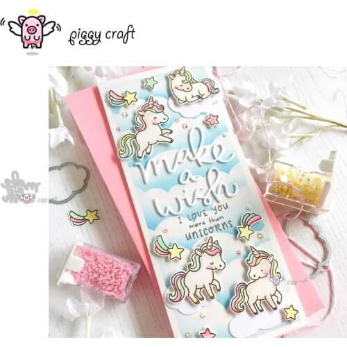 Piggy Craft metal cutting dies cut die mold Make a wish letters Scrapbook paper craft knife mould blade punch stencils dies