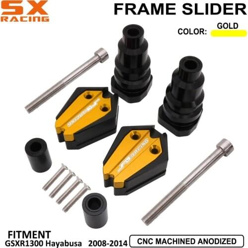 Motorcycle Aluminum Frame Crash Pad Slider Falling Cover Protector Guard For SUZUKI GSXR1300 GSXR-1300 Hayabusa 2008-2014