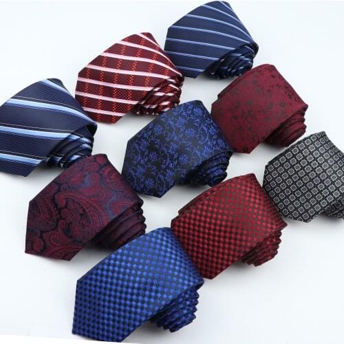 Mans 7cm Classic Tie Super Soft Imitation Silk Polyester Necktie For Men Business Meeting Gravatas Mens Slim Fashion Paisley