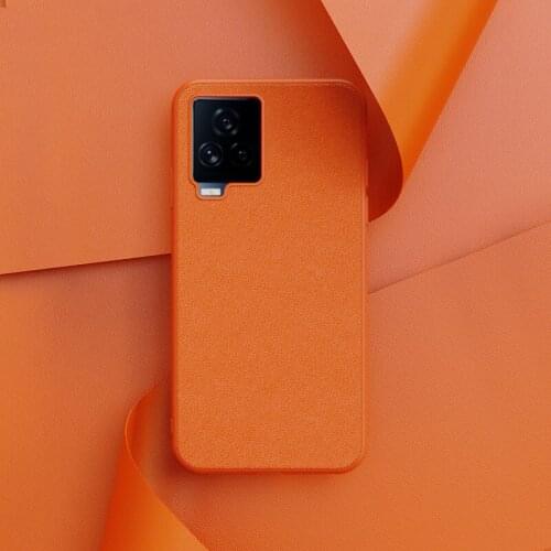 Original Genuine Leather Back Cover Silicone Case for VIVO IQOO7 Ultra Thin Phone Case