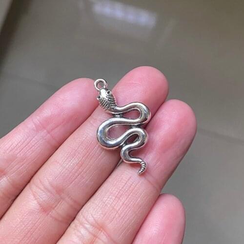 18pcs 31x18mm Snake Connector Pendants Charms Jewelry Making DIY Mens WomenNecklace Bracelet Handmade Crafts Accessories