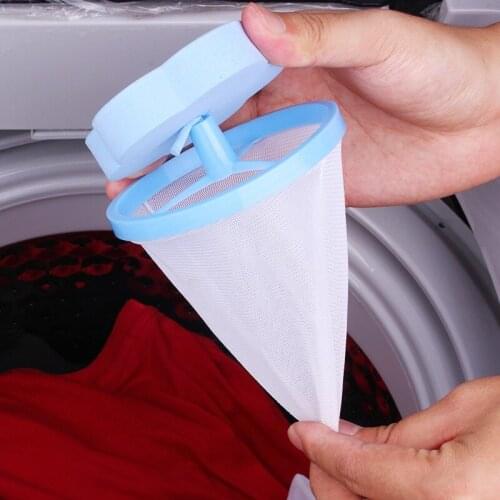 Portable Laundry Filter Net Washing Machine Floating Laundry Filter Bag Lint Pet Hair Romover Pouch Hair Removal Catcher Filter