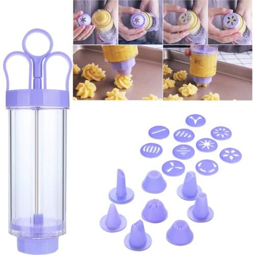Cookie Press Machine Biscuit Making Maker Biscuit Squeeze Pump Kitchen Mold Tools Set Cookie Flower Baking Pattern Mold New