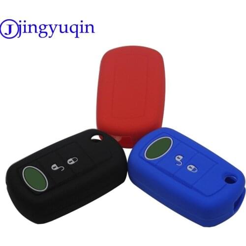 Jingyuqin New 3 Buttons Remote Silicone Rubber Key Fob Cover Case For Land Rover Range Rover Sport LR3 Discovery