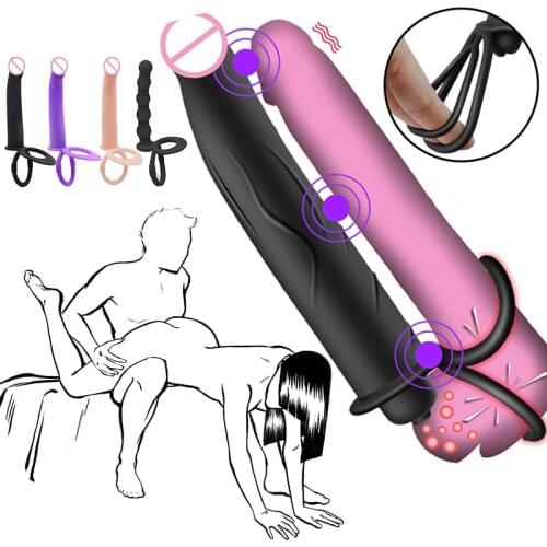 Strapon Double Penetration Strap On Cock Dildo Anal Vibrator Adult Erotic Sex Toys For Women Couples Massager Products SexShop