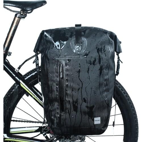 25L MTB Road Bike Bag Rear Rack Pannier Case Waterproof Bike Cycling Rear Seat Bag Shoulder Storage for Ciclismo