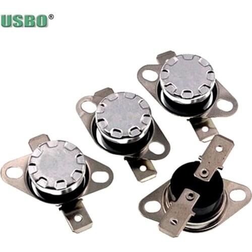 High quality 250V 10A thermostat thermal protector 145 degree normal closed temperature control switch KSD301 20pcs