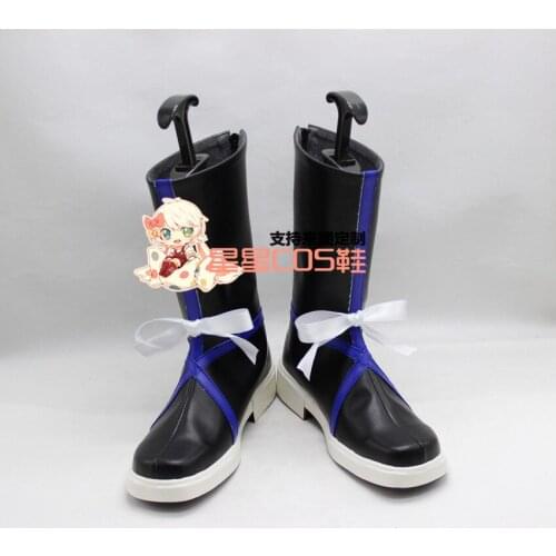 Touken Ranbu Tonbokiri Black Cosplay Shoes Boots X002