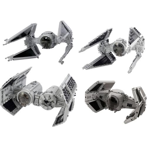 Military Series Wars Interstellar Space Tie Space Fighter-Interceptor Building Blocks Assembly Toys For Children Kids Xmas Gifts